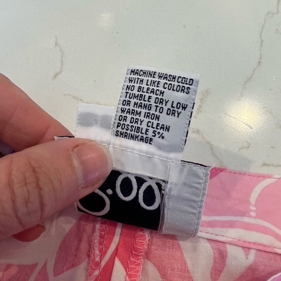 Vintage Lilly Pulitzer Pink Zebra Ankle Pants Flat Front / 4 - Picture 10 of 13